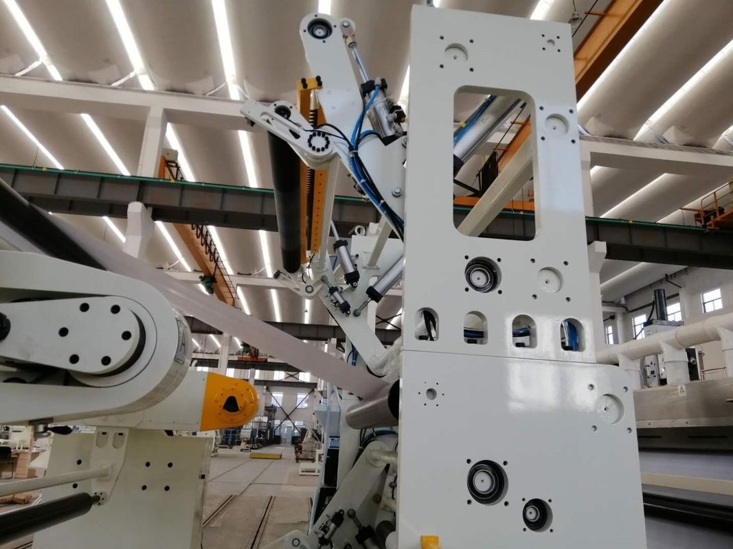 Flüt Oluklu Mukavva Otomatik Ekstrüzyon Laminasyon Makinesi, Beyaz ve Mavi Yüksek Hızlı Sıcak Laminasyon Makinesi