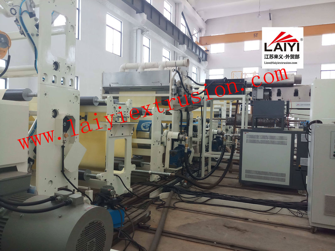 Rulo Kağıt Çift Taraflı Laminasyon Makinesi Otomatik Kaldırma Tipi Extruder